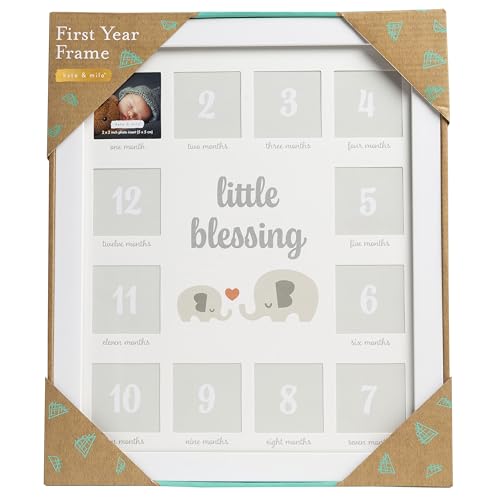 Kate & Milo Little Blessing First Year Baby Milestone Photo Frame - style: Little Blessings First Year