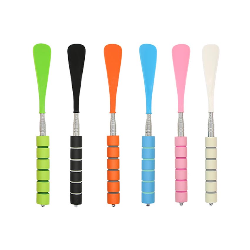 Telescoping Long Handle Shoe Horn, Stainless Steel Shoehorn, 1 Pack - color: Pink