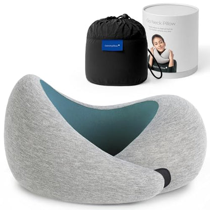 Ostrichpillow GO Travel Pillow, 360° Memory Foam Support, Soft & Washable - color: Blue Reef