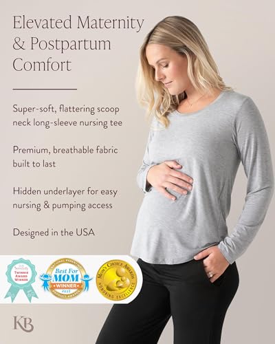 Kindred Bravely Everyday Nursing & Maternity Long Sleeve T-Shirt - color: Black, size: X-Small