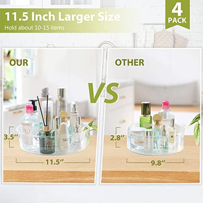 Guzon 2 Pack Lazy Susan Turntable, 11.5" Rotating Organizer with Handles - size: 11.5"-2pc