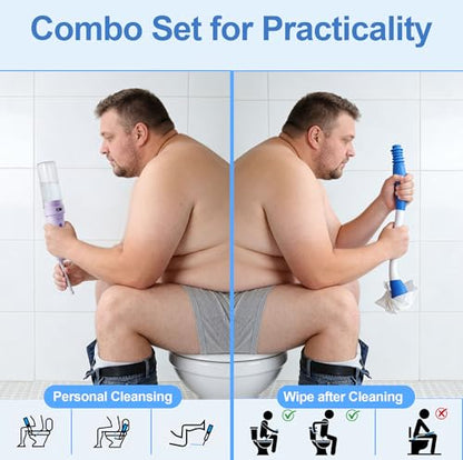 Electric Portable Bidet Toilet Aids Wiper Tool Set, Purple - color: Purple