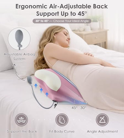 DONAMA Pillow for Sleeping Memory Foam Pregnancy Pillow for Side Sleepers - color: Pink White