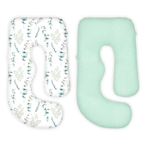 TotAha Soft Pregnancy Pillow Cover Compatible with Momcozy Body Pillow - color: Mint Leaf