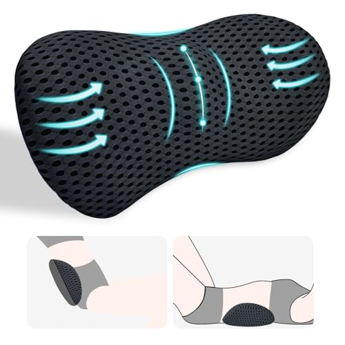 kasney Lumbar Support Pillow for Office Chair, Back Pillow, Black - color: Black