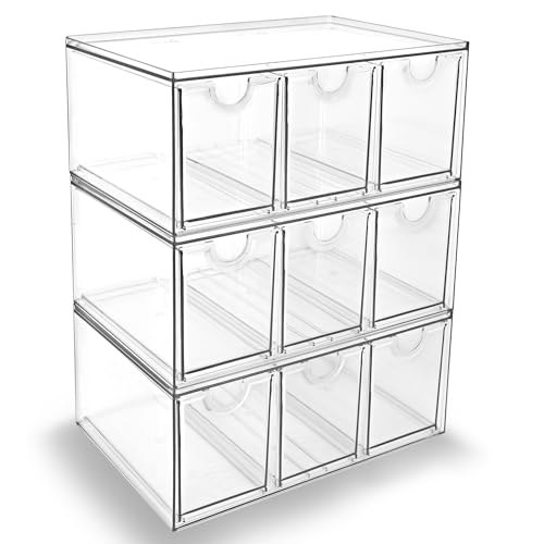Prsildan Craft Art Supply Organizer Stackable Storage Drawer with 9 Drawers - size: Stackable-9 Drawers
