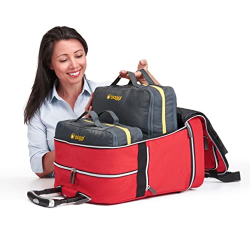 Biaggi Double Deck Compression Packing Cube –2-in-1 Expandable Travel Organizer with Integrated Shoe Cube Compartment – Lightweight Packing for Carry-On or Suitcase