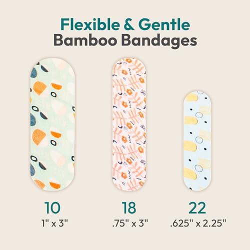 FEBU Shape Scapes Print Bamboo Fabric Bandages, 50 Count Strips - style: Strips – Shape Scapes (50 Count)