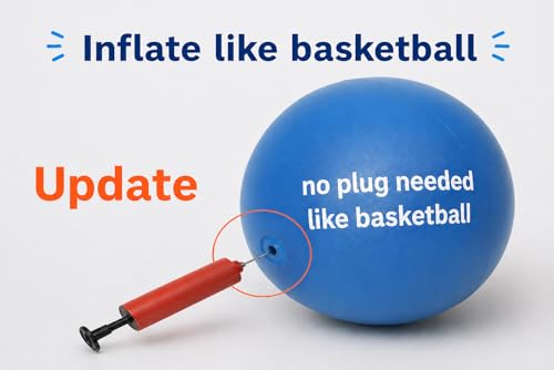 CIZEBO 6" or 8" Pilates Ball, Small Exercise Ball with Air Pump - color: Blue, size: 6 inch