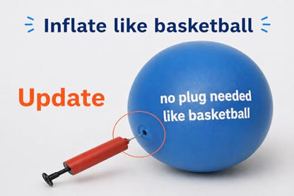 CIZEBO 6" or 8" Pilates Ball, Small Exercise Ball with Air Pump - color: Blue, size: 8 inch