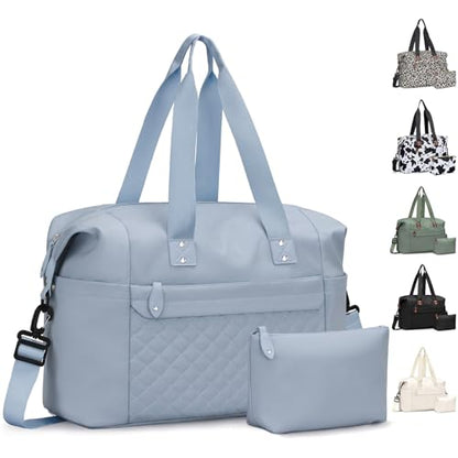 Pritent Travel Duffle Bag, Weekender Overnight Personal Item Carry On Bag - color: Blue, size: Medium