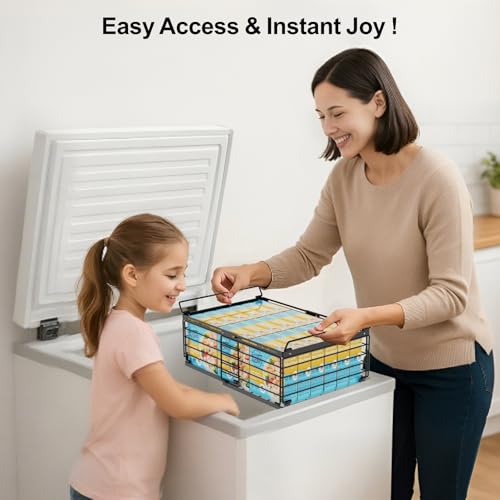 iSPECLE Freezer Organizer Bins - Adjustable Fits Chest Freezers 10-20 Cu Ft - style: 4 Pack Black