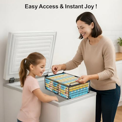 iSPECLE Freezer Organizer Bins - Adjustable Fits Chest Freezers 10-20 Cu Ft - style: 4 Pack Black