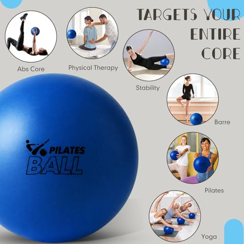 Set of 25 Pilates Balls Bulk 9 Inch Small Exercise Ball - color: Blue
