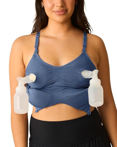 Kindred Bravely Essentials Sports Pumping & Nursing Bra, Hands Free, 2 Pack - color: Black & Slate Blue, size: Small