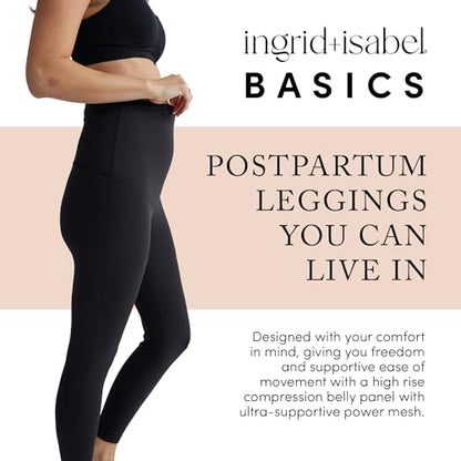 Ingrid & Isabel Basics Postpartum Compression Leggings - color: Black, size: X-Small