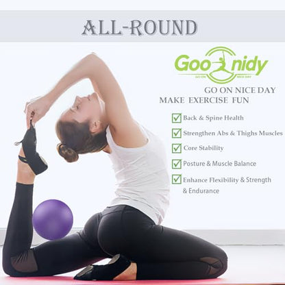 Soft Pilates Yoga Ball, Small Exercise Ball, Mini Rubber Workout Equipment - color: Purple