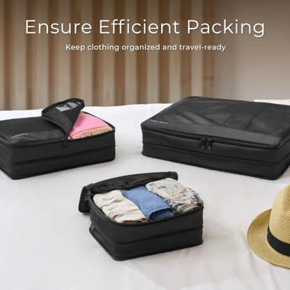 Briggs & Riley Travel Essentials Check In Compression Packing Cube Set, Tan - color: Tan, size: Checked