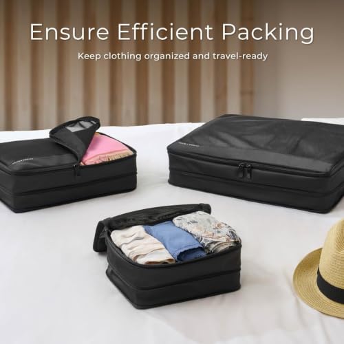 Briggs & Riley Travel Essentials Check In Compression Packing Cube Set - color: Orange, size: Checked