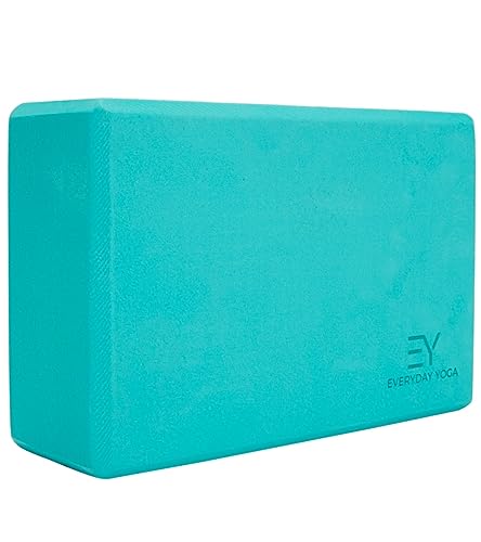 Everyday Yoga Premium Foam Block, 3in/4in/5in Thick, Multi Colors, 1 Block - color: Aqua, size: 3 Inch Thick