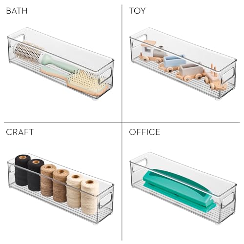 iDesign Stackable Fridge Bin with Handles, Set of 6, Clear - style: Pack of 6