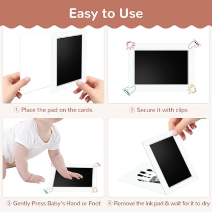 PChero 6" x 4" Large Size Baby Inkless Handprint and Footprint Kit