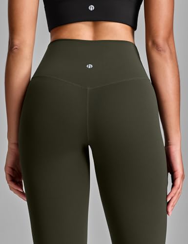 HeyNuts Yoga Pro Leggings 25" - color: Dark Olive, size: Medium