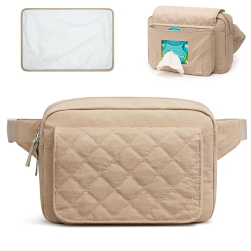G4Free Small Diaper Bag, Mini Sling Diaper Bag with Portable Changing Pad - color: Khaki