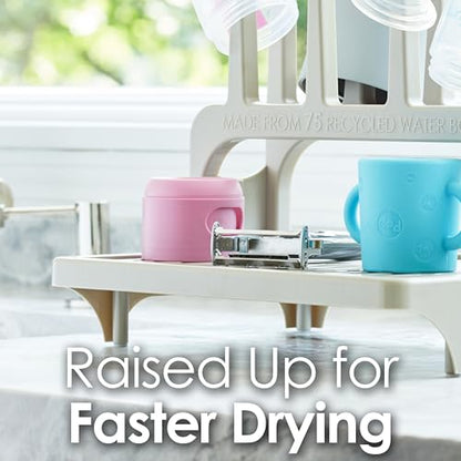 PopYum Gray Space Saving Drying Rack from 100% Recycled Bottles - color: Gray