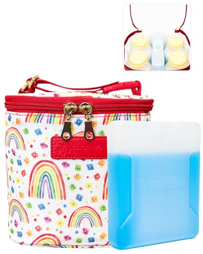 Sarah Wells Cold Gold Breastmilk Cooler with Ice Pack (Gray) - color: Rainbows