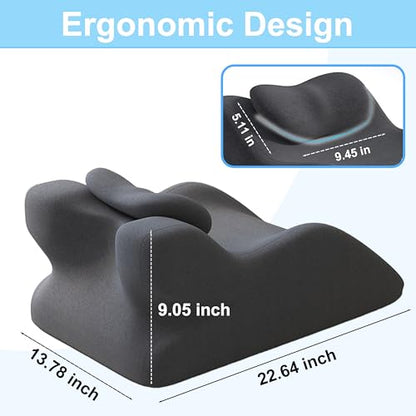 Wedge Pillow For Acid Reflux Relief,Bed Wedge Pillow for Sleeping - color: Black