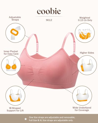 Coobie Seamless Scoopneck Bra - color: Pink, size: One Size