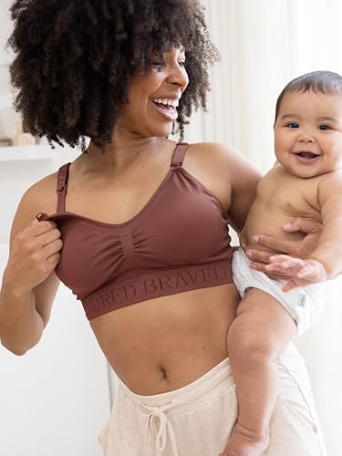 Kindred Bravely Simply Sublime Nursing Bra, Wireless Maternity Bra - color: Redwood, size: 2X