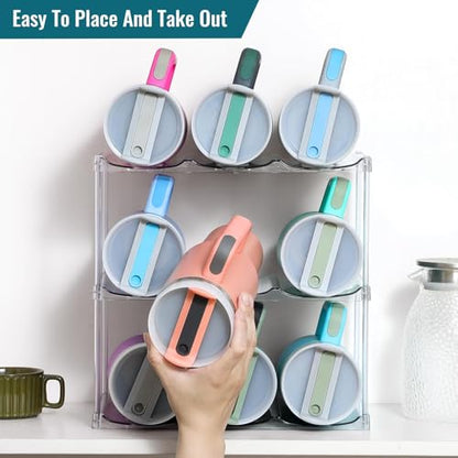 Premium Water Bottle Organizer for Stanley 40OZ & Various Bottles, Tumblers - size: 3 Tier for 9