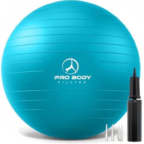 ProBody Pilates Yoga Ball - Vibrant Colors Exercise Ball - color: Sky, size: XL: 27-30" (75 cm)