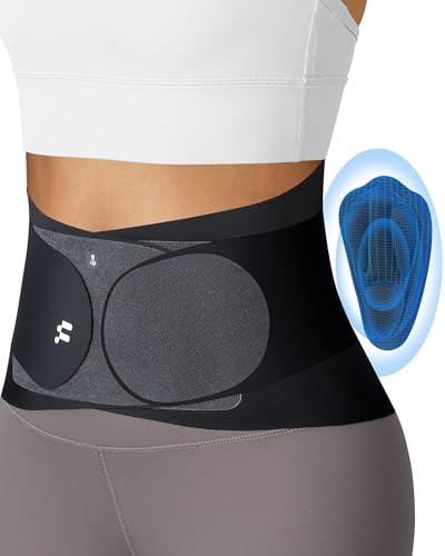 0.5mm Ultra Thin Back Brace for Women Men, All Day Comfort & Support - size: S, style: Black