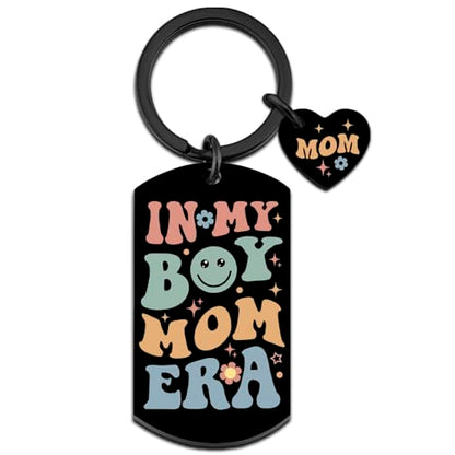 Boy Mom Gifts for New Moms Keychain In My Boy Mom Era