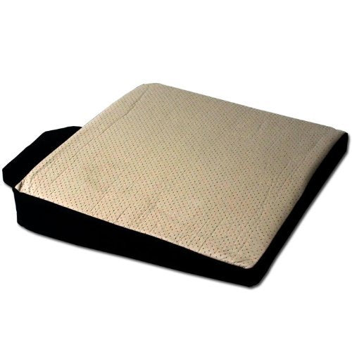 Yupbizauto Wedge Seat Cushion for Car or Office Chair, Tan - color: Tan Syn Leather