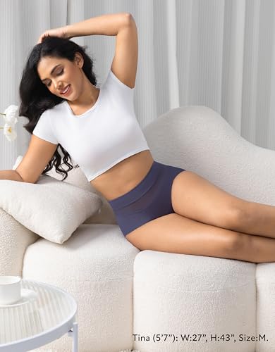 Goat Union Overnight Period Underwear for Women Heavy Flow, Leakproof Menstrual Panties Full Coverage - color: Iris, size: Medium