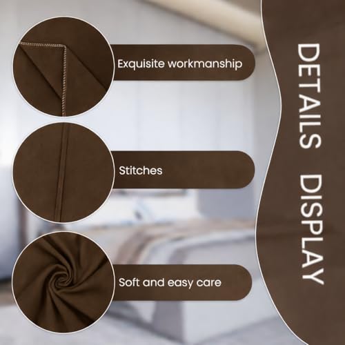EVOLIVE Body Pillow Cover 21"x54", Microfiber, Hidden Zipper, (Coffee) - color: Coffee