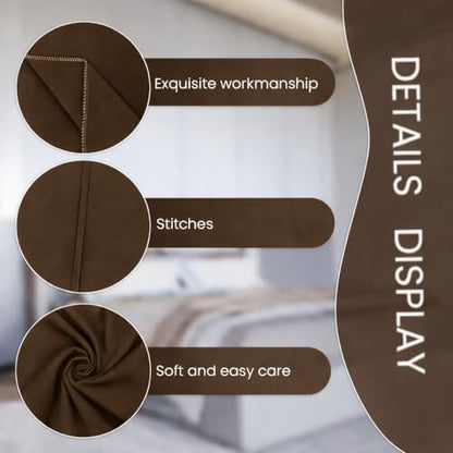 EVOLIVE Body Pillow Cover 21"x54", Microfiber, Hidden Zipper, (Coffee) - color: Coffee