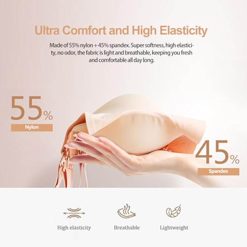 Nursing Bra for Breastfeeding,Maternity Bra Natural Shape,Nursing Sleep Bralette - color: Beige, size: X-Large