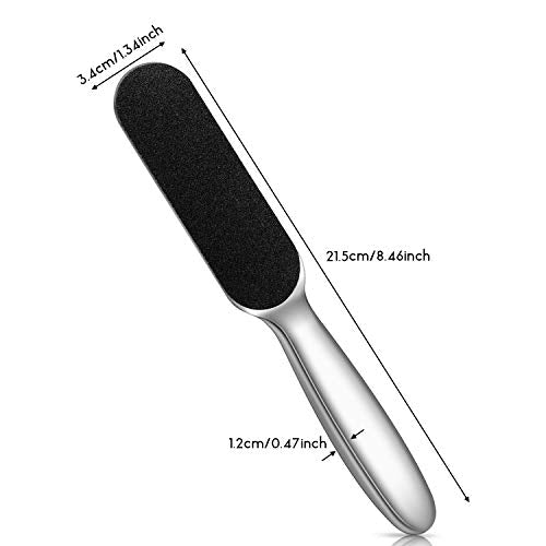 Mudder 2 Pack Pedicure Foot Files with 20 Replaceable Refill Pads,Silver - color: Silver