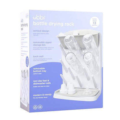 Ubbi Vertical Baby Bottle Drying Rack, Space Saving Countertop Bottle Dryer - color: Oat Vertical Drying Rack