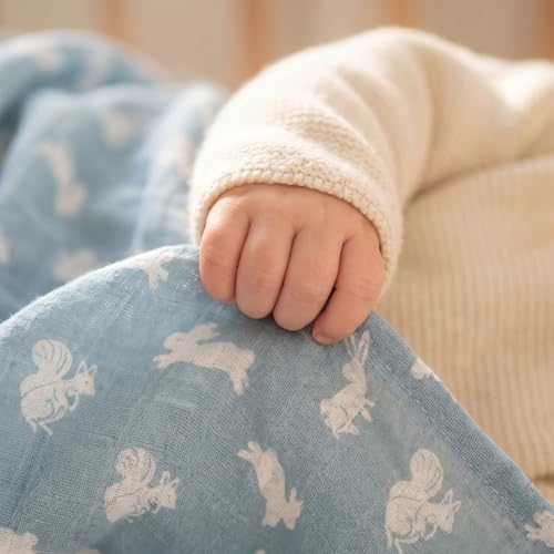 Muslin Swaddle Blankets for Newborn, Cotton Receiving Blanket - color: Neutral