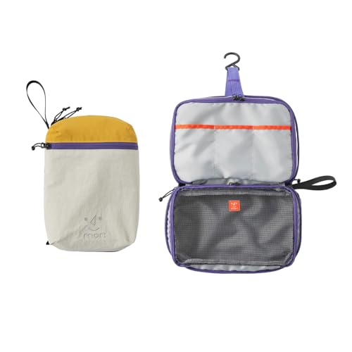 morning deer Medium Sized Toiletry Bag Travel Bag Wet-Dry with Hanging Hook
