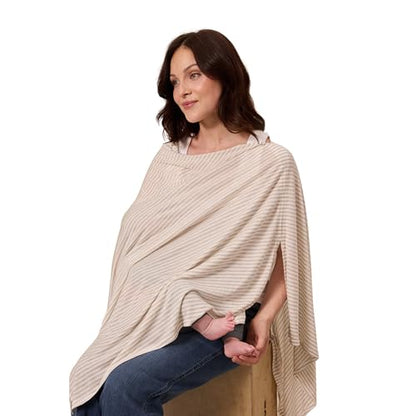 Solly Baby Nursing Cover, Breastfeeding Cover-Up, Driftwood Stripe - color: Driftwood Stripe
