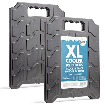Cool Coolers by Fit & Fresh XL Tire Reusable Ice Packs for Coolers, 2pk