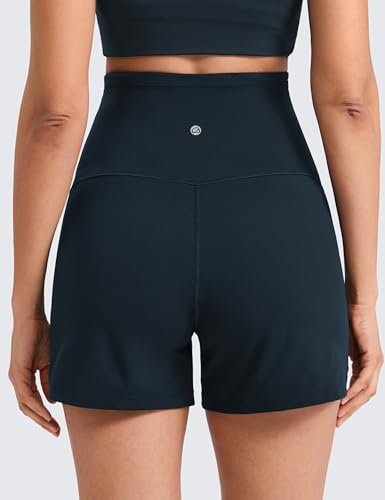 CRZ YOGA Maternity Linerless Casual Shorts 4" - color: True Navy, size: Medium