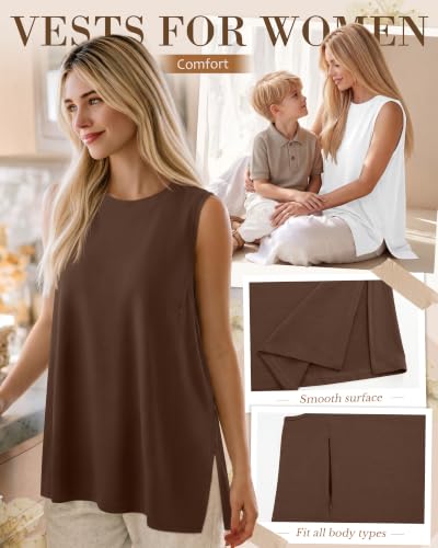 4 Pack Nursing Breastfeeding Tank Tops - color: Brown, White, Light Gray, Black, size: XX-Large